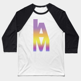 L A M : Overlapping of letters design Baseball T-Shirt